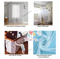 White Net Curtain For Birthday Decoration For Husband, Wife, Boy Friend, Girl Friend Birthday With Happy Birthday Banner, Led Light, White Net Curtain and Metallic Balloons, Cabana Tent Decorations-thumb1