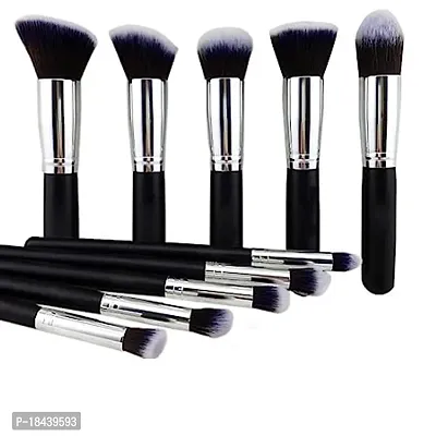 Brushes 10 Pieces Set Cosmetic Blending Makeup Brush Set For Womens And Girls-thumb0