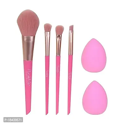 nbsp;Synthetic Bristle Makeup Brush Set- Pink