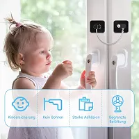 Secure Home Child Safety Locks Adhesive Window Restrictor and Fridge Lock with Keys-thumb3
