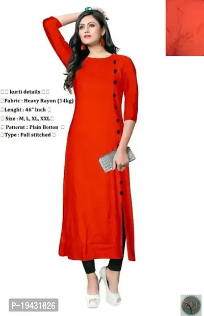 A-Line   Rayon Kurta For Women-thumb0