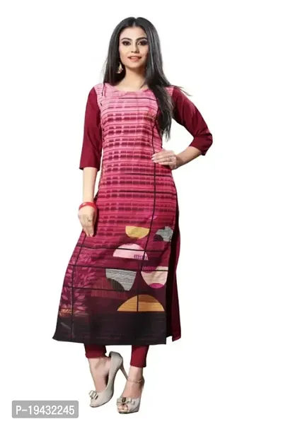 Stylish Crepe Printed Kurtas For Women