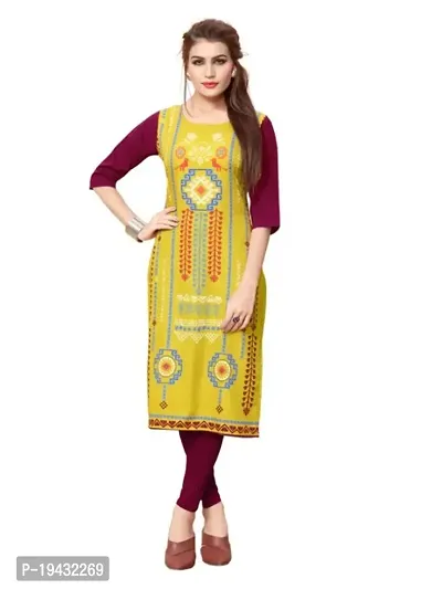 Stylish Crepe Printed Kurtas For Women