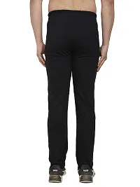 BUKSET Men's Cotton Regular Fit Track Pants | | Regular Fit Solid Trackpants Jogger (Small, Black)-thumb1