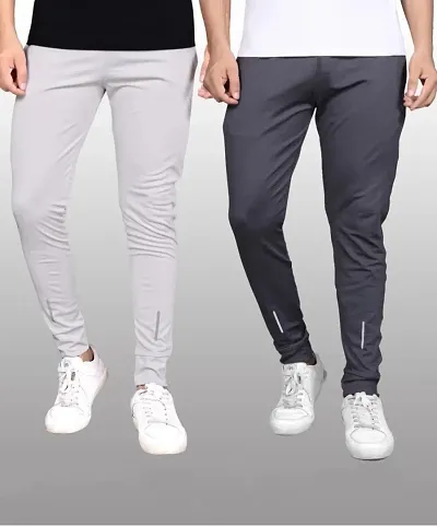 Comfortable Polycotton Regular Track Pants For Men Pack of 2