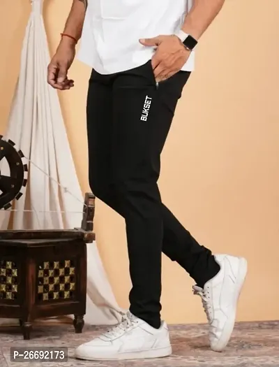 Mens Trackpants Black (Lycra)