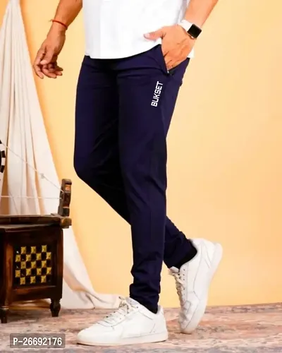 Mens Trackpants Navy Blue (Lycra)