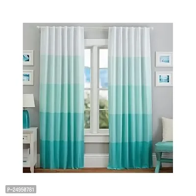 A4S 3D Shaded Digital Printed Polyester Fabric Curtains for Bed Room Kids Room Living Room Color Sky Window/Door/Long Door (D.N.85)-thumb0