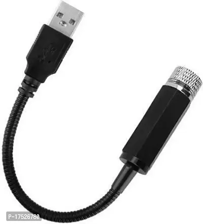 BLACK USB LED Light Star Projector Parties,Home Decor, Bedroom, Car Light USB Ambient Light(PACK OF 1)-thumb0