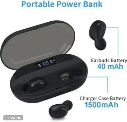 2 TWS True Wireless Earbud Headset With Power Bank Hi-Sound Quality