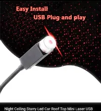 BLACK USB LED Light Star Projector Parties,Home Decor, Bedroom, Car Light USB Ambient Light(PACK OF 1)-thumb3