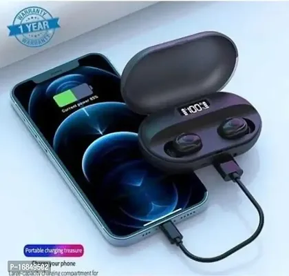 Earbuds/Tws/xpods T2 Ninja true wireless 5.0 with power bank LED display Bluetooth without Mic Headsetnbsp;nbsp;(Black, True Wireless)-thumb4