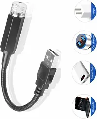 BLACK USB LED Light Star Projector Parties,Home Decor, Bedroom, Car Light USB Ambient Light(PACK OF 1)-thumb4