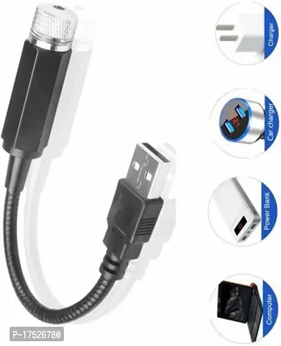 BLACK USB LED Light Star Projector Parties,Home Decor, Bedroom, Car Light USB Ambient Light(PACK OF 1)-thumb5