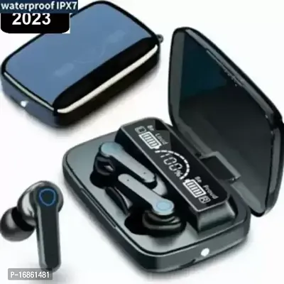 nbsp;Mpods19 (Wireless Earbuds) 1200mAh Battery True Wireless Earphones Bluetooth Headsetnbsp;nbsp;(Black, True Wireless)-thumb2