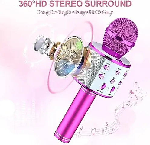 WS 858 Portable Wireless USB Microphone Professional Condenser Karaoke mic pack of 1