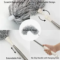 Duster with 100 inches Expandable Pole Handle Washable Duster for High Ceiling Fans, Window Blinds, Furniture PACK OF 1-thumb1