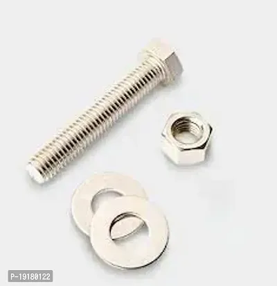 Nut Bolt Washer, (5/16 X 2Inch, 50mm Length) Hex Head Screws, Hex Head Bolt With Nut  Washer, Zinc-Coated (10 Pcs Set)-thumb0