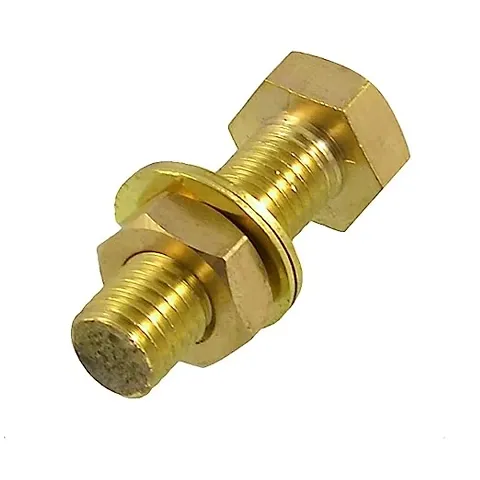Hex Head Nut 12mm X 40mm Threaded Brass Screw Bolt With Washers