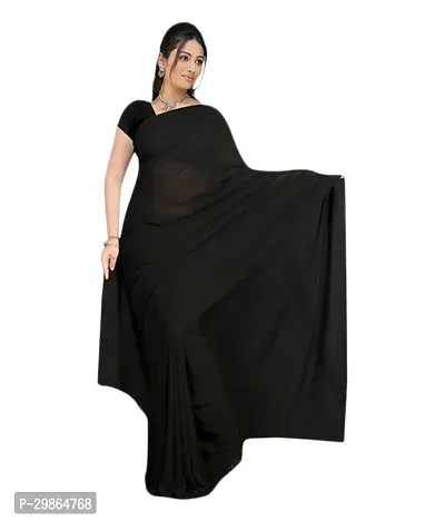 Beautiful Lycra Saree Without Blouse Piece For Women