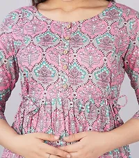 Murli Kurti Women's Cotton Maternity Dress, Easy Breast Feeding, Breast Feeding Dress Zippers for Nursing Pre and Post Pregnancy-thumb4