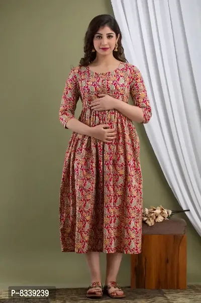 Trendy Cotton Maternity Gown-thumb0