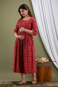 Trendy Cotton Maternity Gown-thumb2