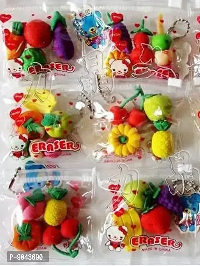 Fruit Eraser for Kids (Pack of 6) (24 Erasers)-thumb0