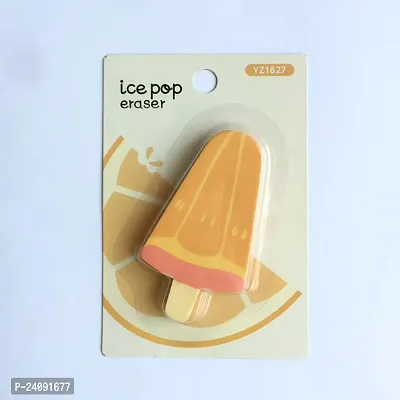 Ice Cream Popcicle Eraser (Orange Fruit - Pack of 2)-thumb2