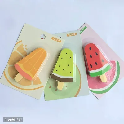 Ice Cream Popcicle Eraser (Orange Fruit - Pack of 2)-thumb3