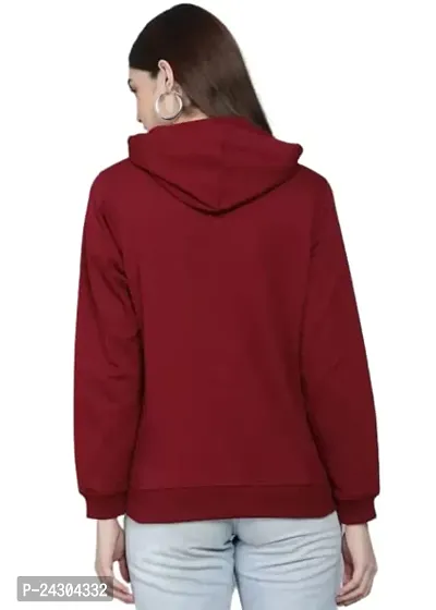 Stylish Women Fleece Hoodie Sweatshirt for winter-thumb2