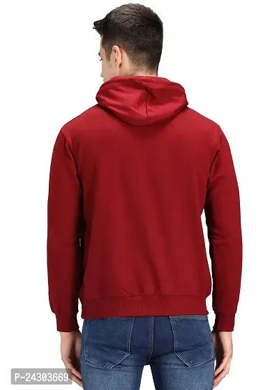 Regular Fit Full Sleeves Hooded Neck Printed Nostalgia Winter Wear Casual Sweatshirt Hoodie for Men-thumb2