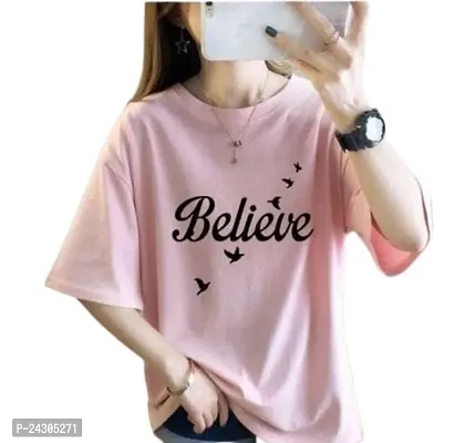 Stylish Women Polycotton Casual Regular Fit T-Shirt-thumb0