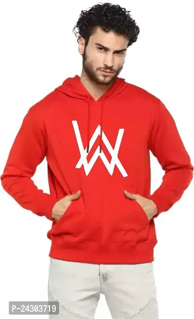 Regular Fit Full Sleeves Hooded Neck Printed Allen Walker Winter Wear Casual Sweatshirt Hoodie for Men-thumb0