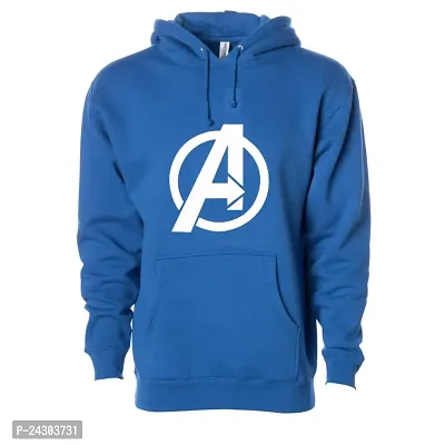 Regular Fit Full Sleeves Hooded Neck Printed Avenger Winter Wear Casual Sweatshirt Hoodie for Men