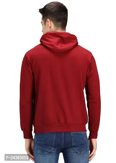 Regular Fit Full Sleeves Hooded Neck Printed Big Never Mind Winter Wear Casual Sweatshirt Hoodie for Men-thumb2