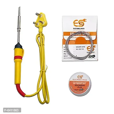 3 in1 Soldering Iron Kit 25 watt and FLUX and SOLDER WIRE PACK OF 1