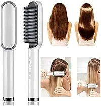 Professional Hair Straightener Tourmaline Ceramic Hair Curler Brush Hair Comb Straighteners Curling Anti-perm Straight Hair Comb Hair Iron Hair Styler Tool (Multi-Colors)) PACK OF 1-thumb3
