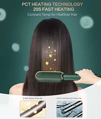 Professional Hair Straightener Tourmaline Ceramic Hair Curler Brush Hair Comb Straighteners Curling Anti-perm Straight Hair Comb Hair Iron Hair Styler Tool (Multi-Colors)) PACK OF 1-thumb1