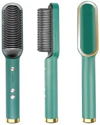 Professional Hair Straightener Tourmaline Ceramic Hair Curler Brush Hair Comb Straighteners Curling Anti-perm Straight Hair Comb Hair Iron Hair Styler Tool (Multi-Colors)) PACK OF 1-thumb4