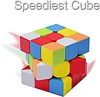 Stickerless Cube Multi Color Theme 3x3x3 Toy Set of 1 Pcs Speed Edition Multi Color-thumb1