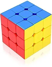 Stickerless Cube Multi Color Theme 3x3x3 Toy Set of 1 Pcs Speed Edition Multi Color-thumb2