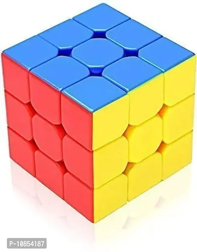 Stickerless Cube Multi Color Theme 3x3x3 Toy Set of 1 Pcs Speed Edition Multi Color-thumb3