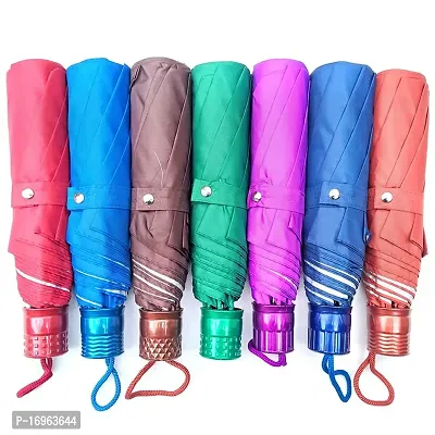 3 Fold  red  color  Umbrellas Pack of 1 any color-thumb3