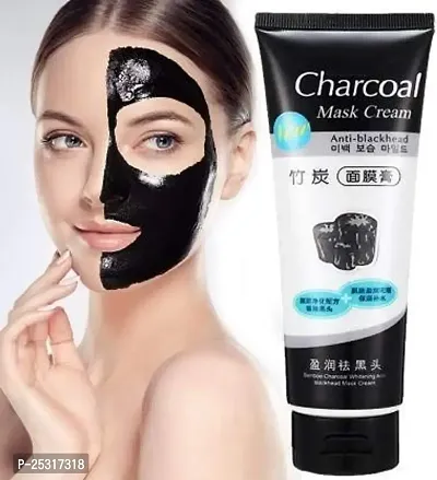 CHARCOAL MASK, BLACKHEADS REMOVER, PEEL OFF FACE MASK CREAM, PIMPLE CLEANER, FOR MEN/WOMEN Pack of 1-thumb0