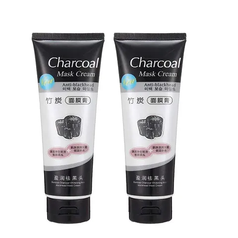 Deep Cleansing Anti-Blackhead Charcoal Peel-off Face Mask/Pack For Men  Women | Active Cooling Effect | Deep Skin Purifying Cleansing (Pack of 2)