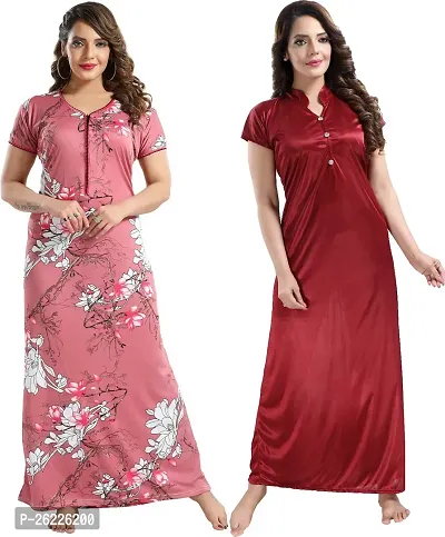 Comfortable Satin Nighty For Women