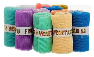 Freshwind Multi-Purpose Vegetables Fruits Mesh Fridge Storage Washable Zip Bags (Pack of 12)-thumb1