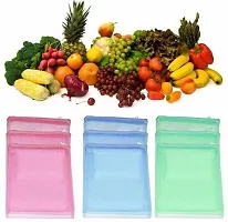 Freshwind Multi-Purpose Vegetables Fruits Mesh Fridge Storage Washable Zip Bags (Pack of 12)-thumb2