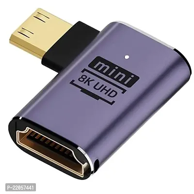 Classic Uhd 8K Mini Hdmi Adapter Right Angled Male To Female High-Speed Gold-Plated Converter L Shaped Hdmi Compatible 2.1V Extension 8K 60Hz